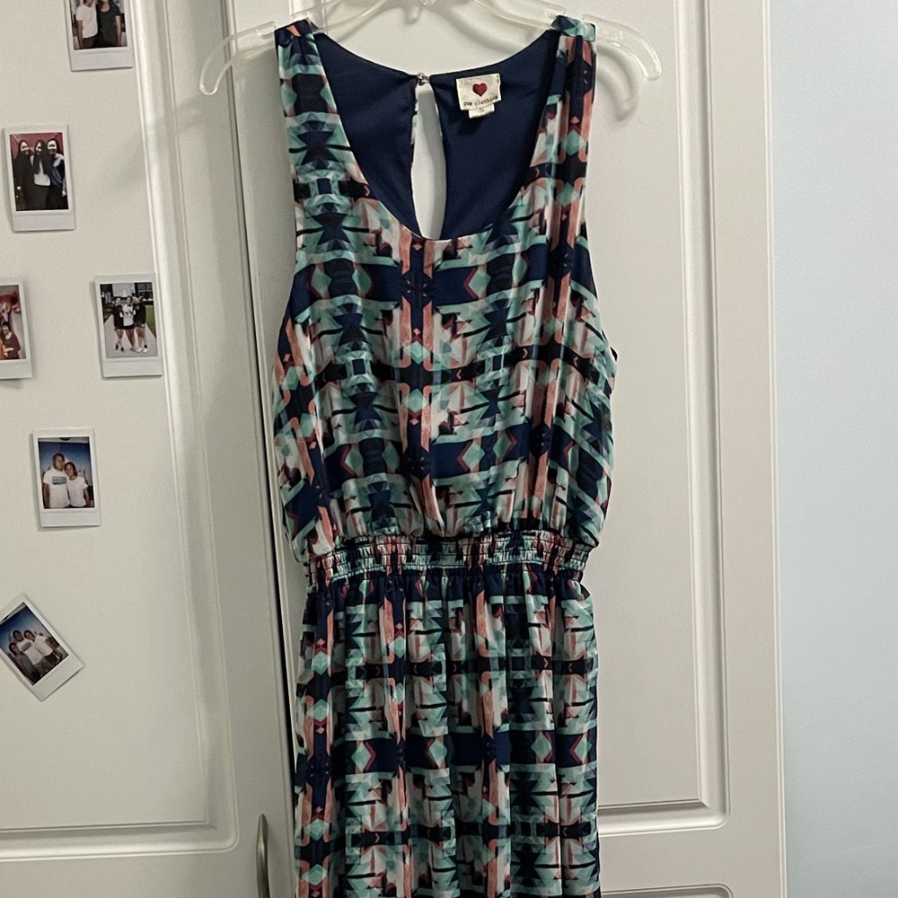Aztec Maxi Dress with Leg Slit